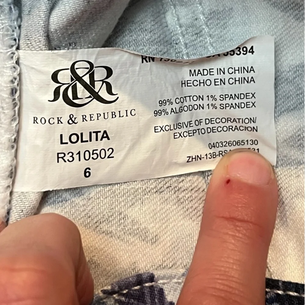 Rock & Republic Lolita shorts women's size 6 - Picture 7 of 9